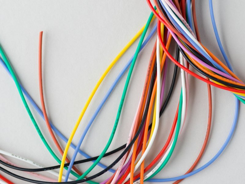 Cables conductores de colores